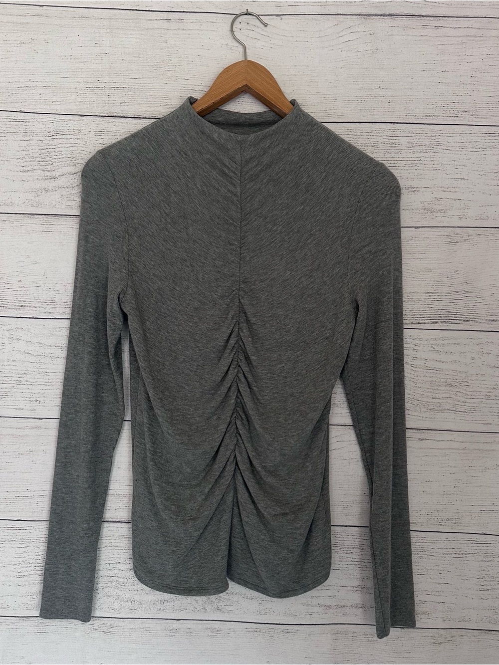 Veronica Beard the Theresa Turtleneck in Heather Grey. - Picture 3 of 8